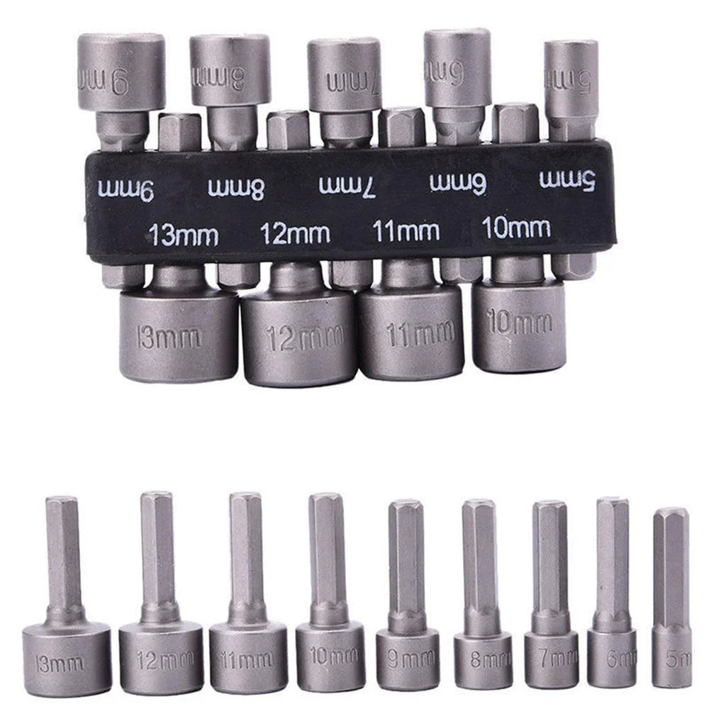 9Pcs Power Nut Driver Socket set