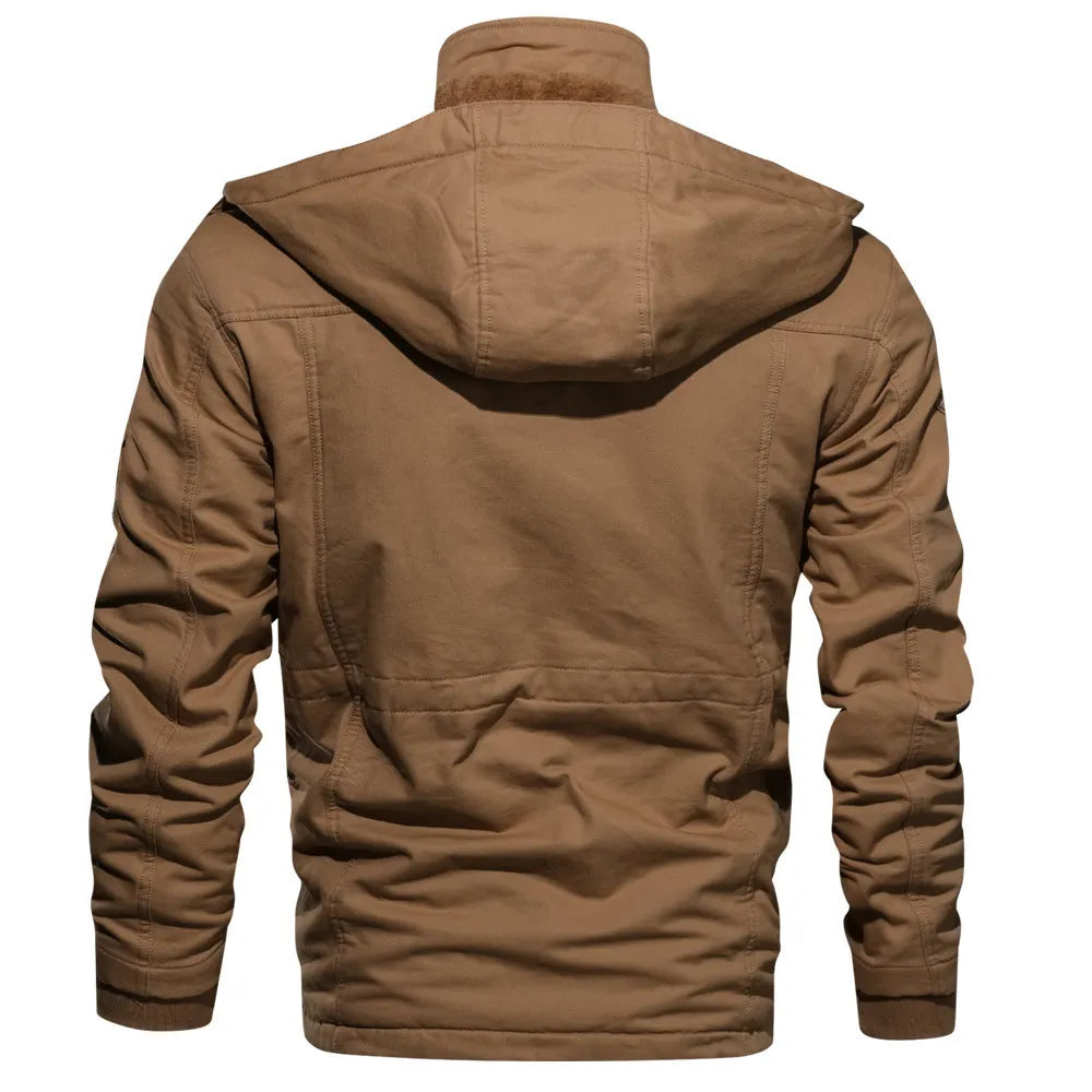 Men's Winter Plush Thickened Hooded Jackets