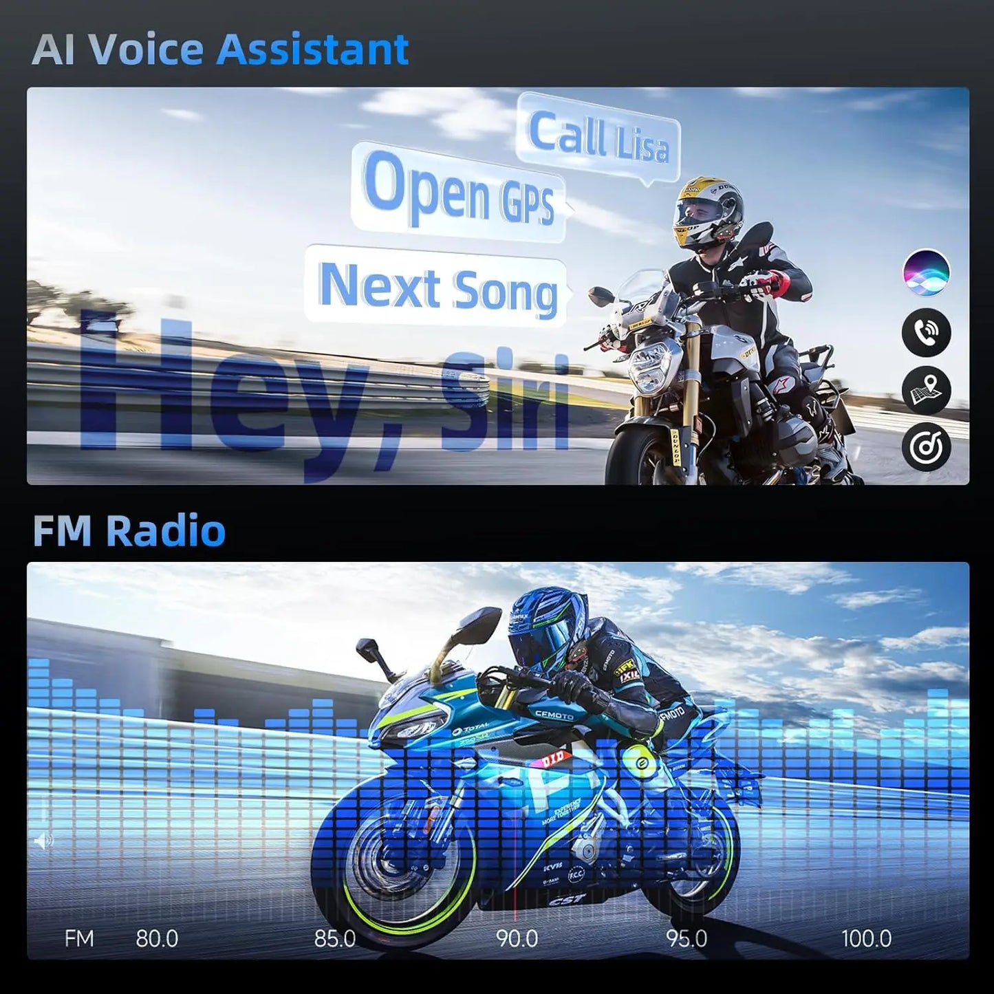 Motorcycle Helmet Bluetooth Intercom Helmet Headset CP-S 8 Riders 2000M Group Helmet Communication System Motorbike