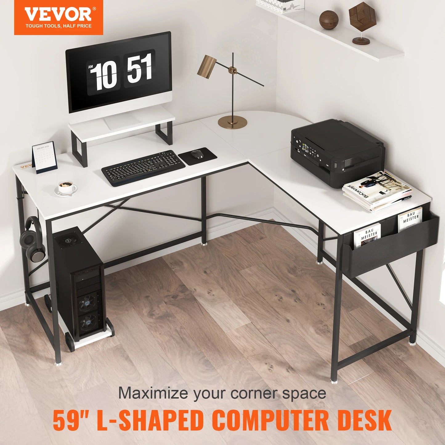 47"/54"/59''L Shaped Computer Desk