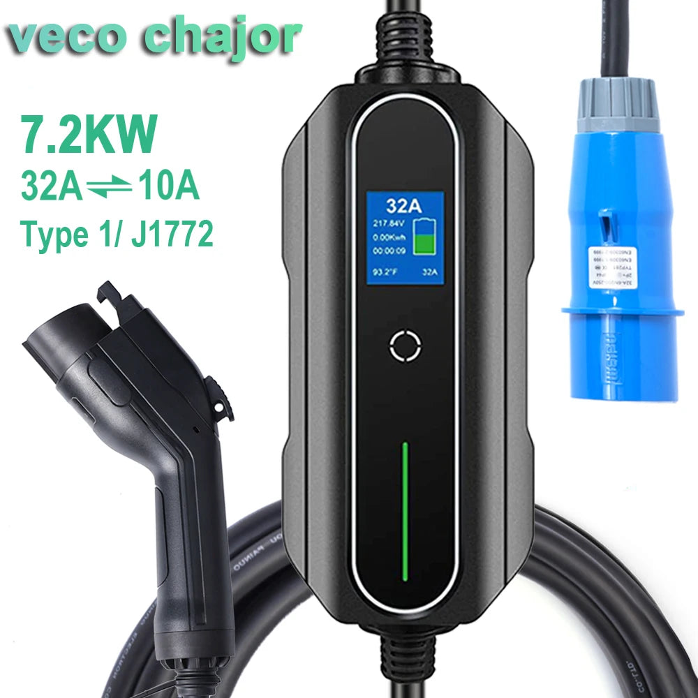 32A 7.2KW Portable EV Charger