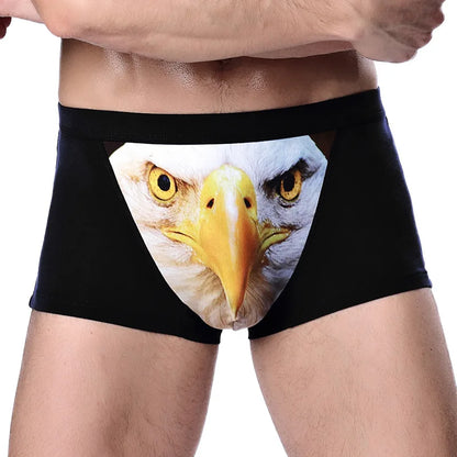 3D Wolf Eagle Head Boxer Shorts