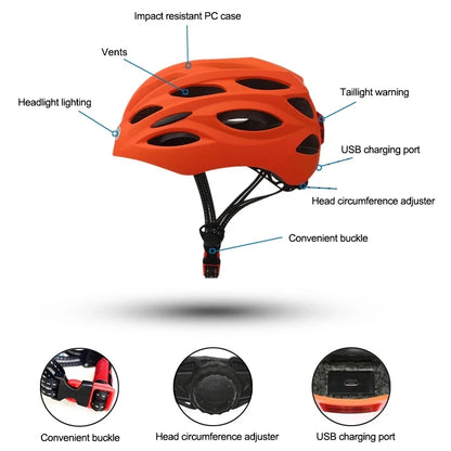 LED Lamp Cycling Helmet