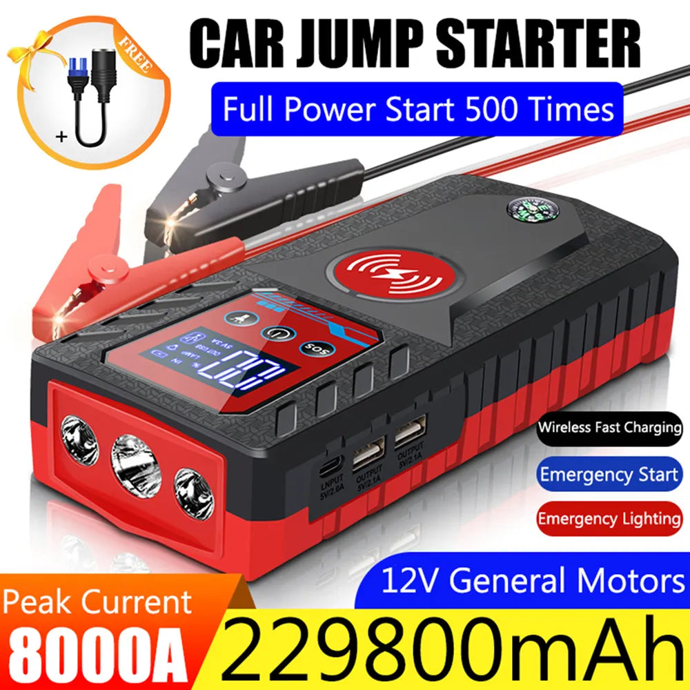 229800mah Car Jump Starter 8000A 12V High-power