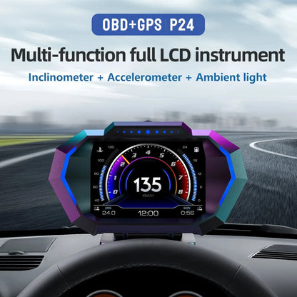 Car Head Up Display Multi-function Intelligent System Speed Meter