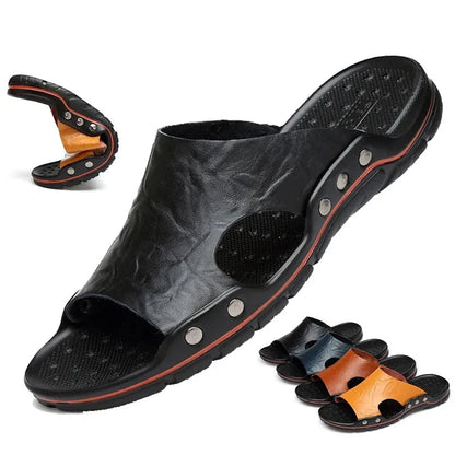 Men Plus Size leather Sandals