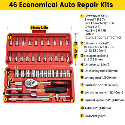 46pcs Car Repair Socket Kits