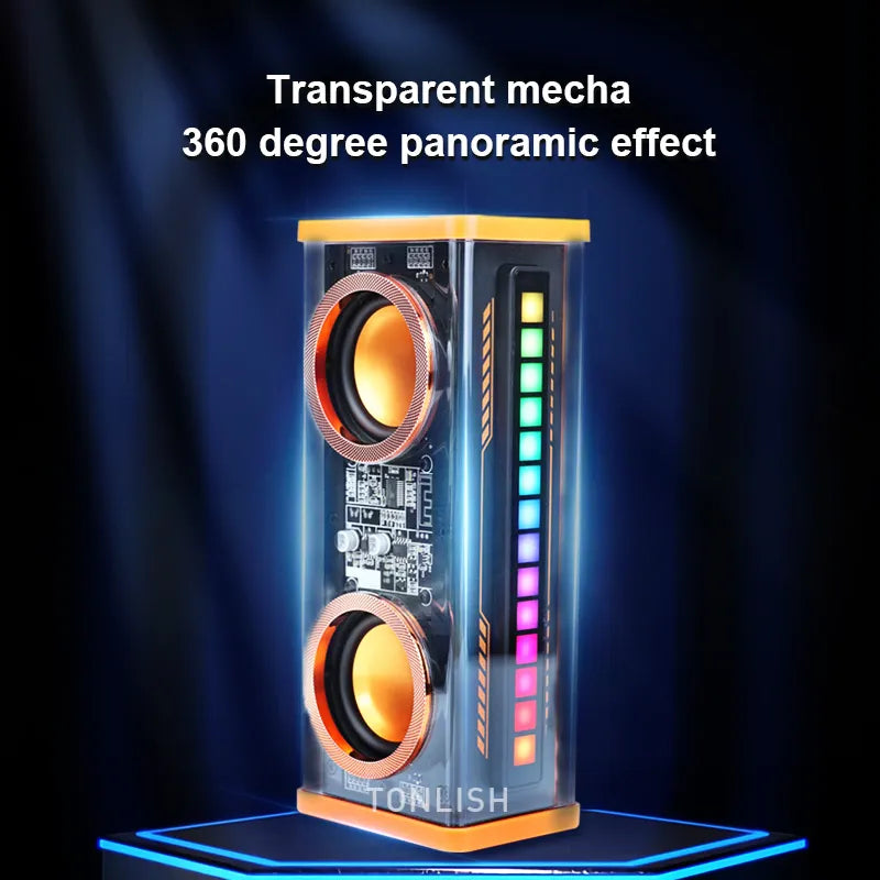 K07 Transparent Wireless Bluetooth Dual Speaker