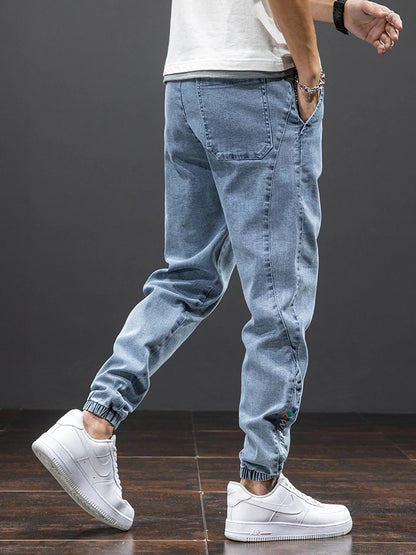 Men Spring Summer Baggy Harem Jeans