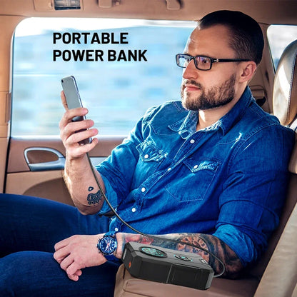 Upgraded 6 in 1 Car Jump Starter & Air Pump