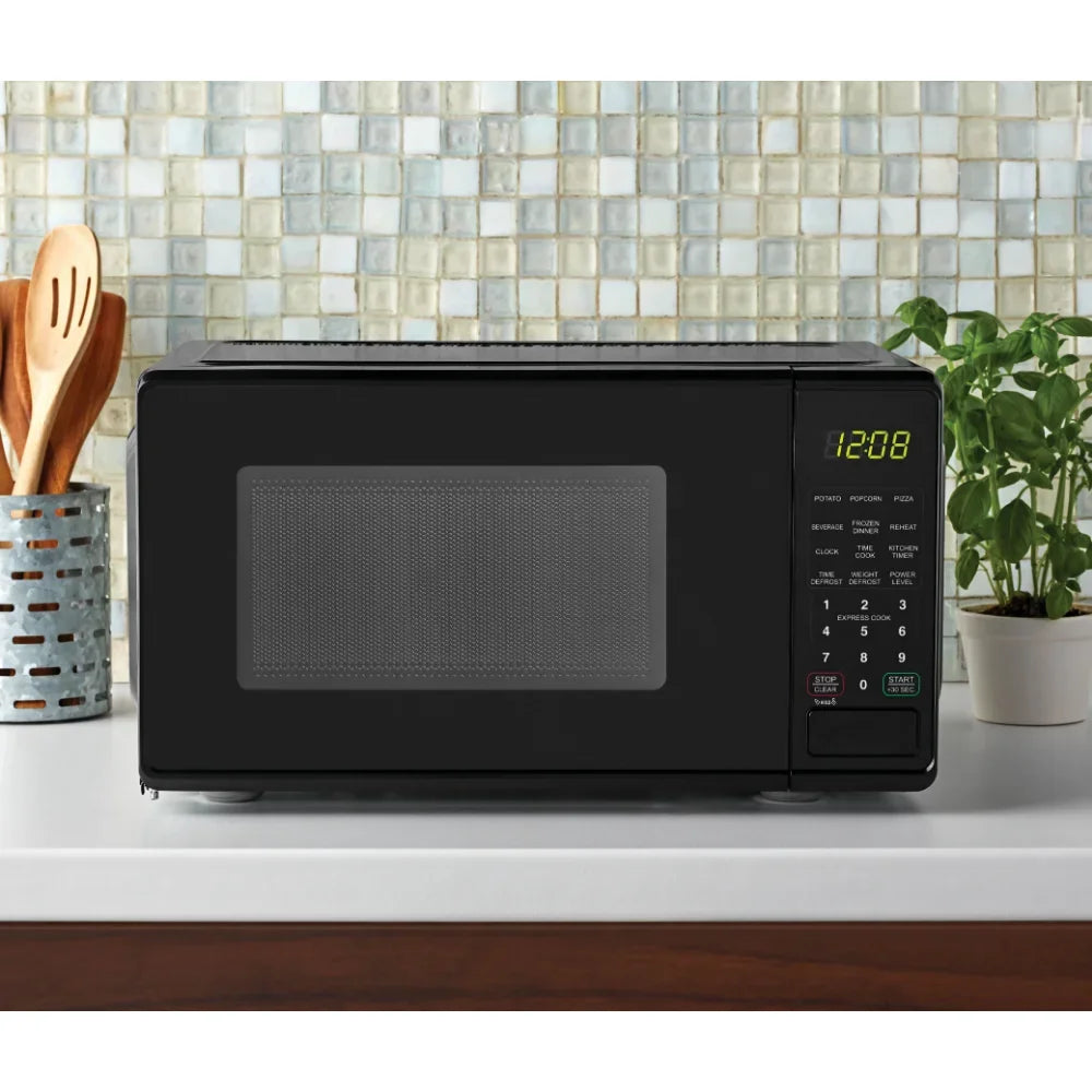 0.7 Cu Ft Compact Countertop Microwave Oven