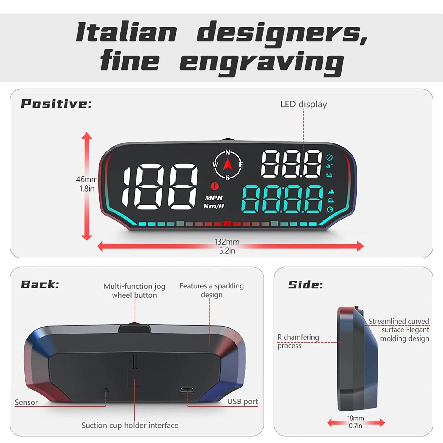 G14 Car GPS HUD Speedometer