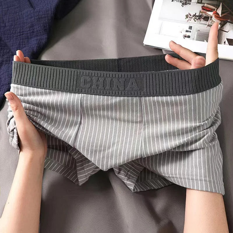 Men's Cotton Striped Boxer Shorts