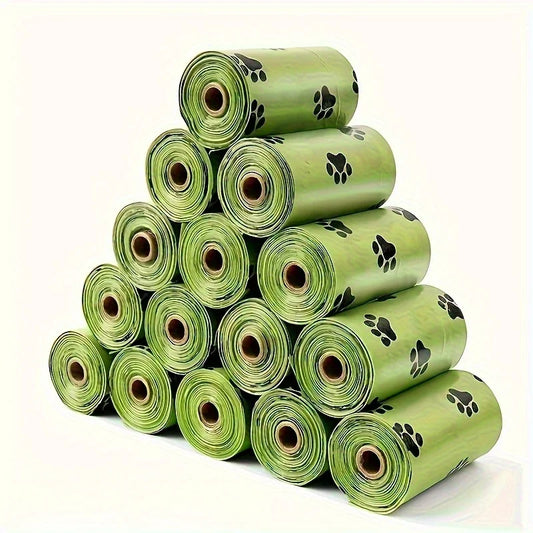 Biodegradable Dog Poop Bags, Extra Thick Leak Proof Waste Bags with printing, Eco-Friendly Dog Walking Essentials, Scented