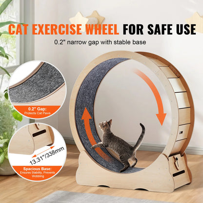 Wooden Cat Exercise Wheel