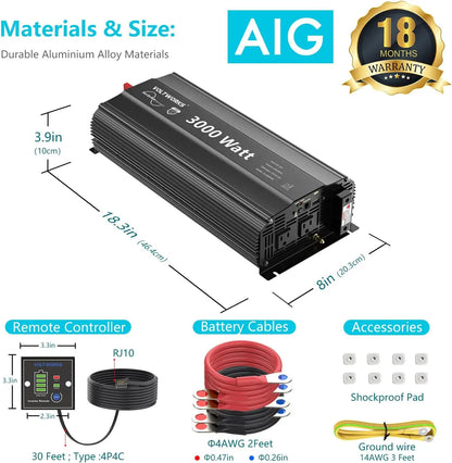 3000Watt 12V Pure Sine Wave Inverter