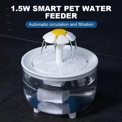 1200ml Electric Mute Automatic Cat Water Fountain