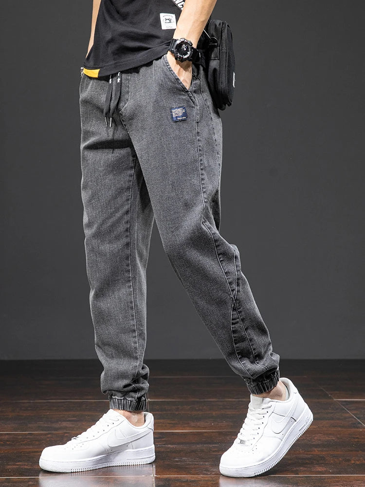 Men Spring Summer Baggy Harem Jeans