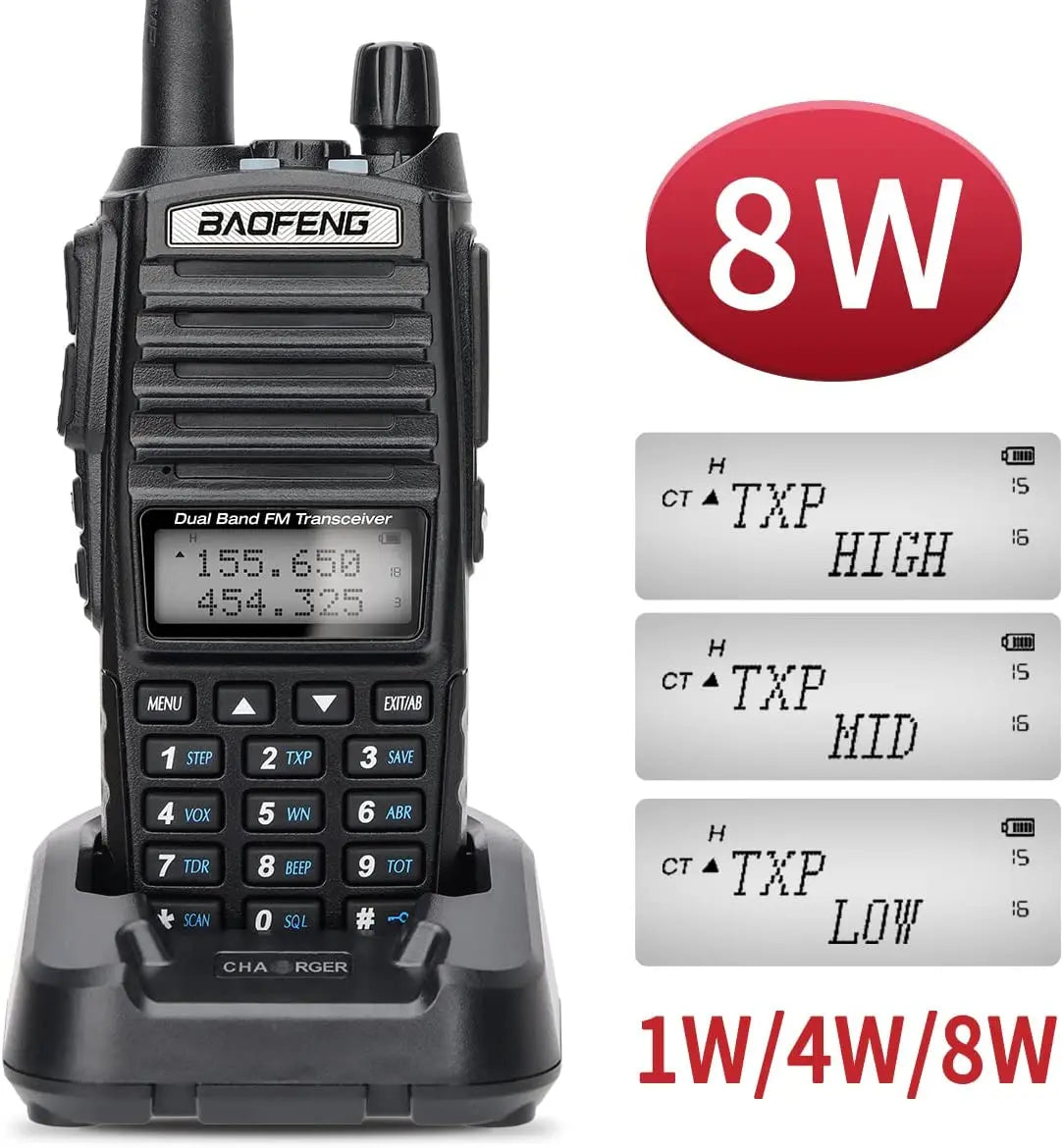 UV 82 Real 5W 8W Walkie Talkie