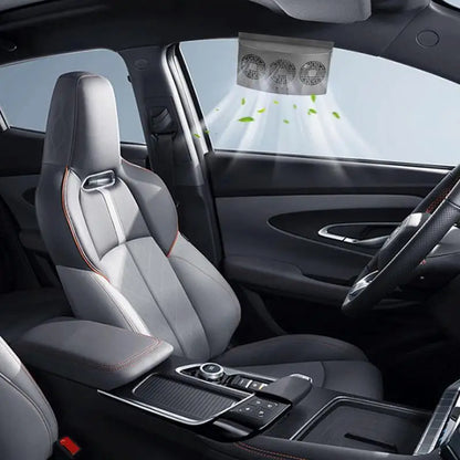 Multi-Functional Solar Car Fan