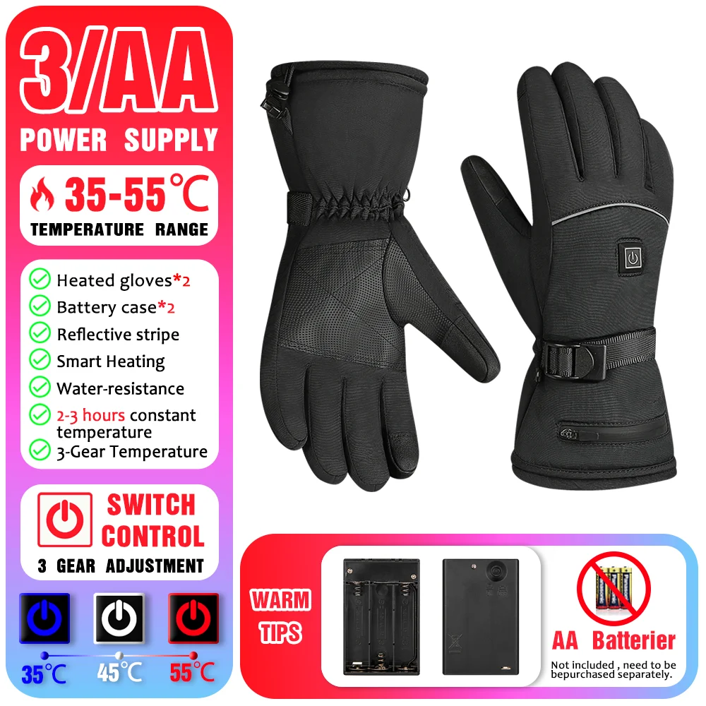 Heated Winter Gloves with Battery