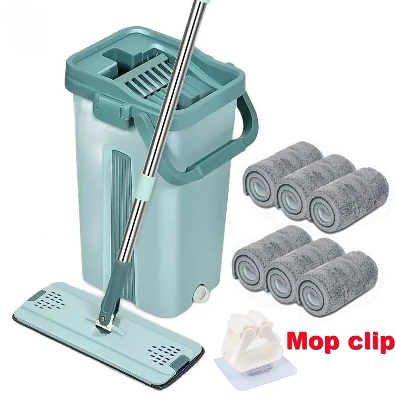 Flat Squeeze Mop with Bucket