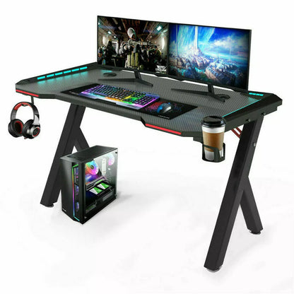 Ergonomic Workstation with RGB LED Lights Desk