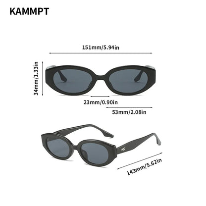Women Fashion Vintage Oval Sunglasses
