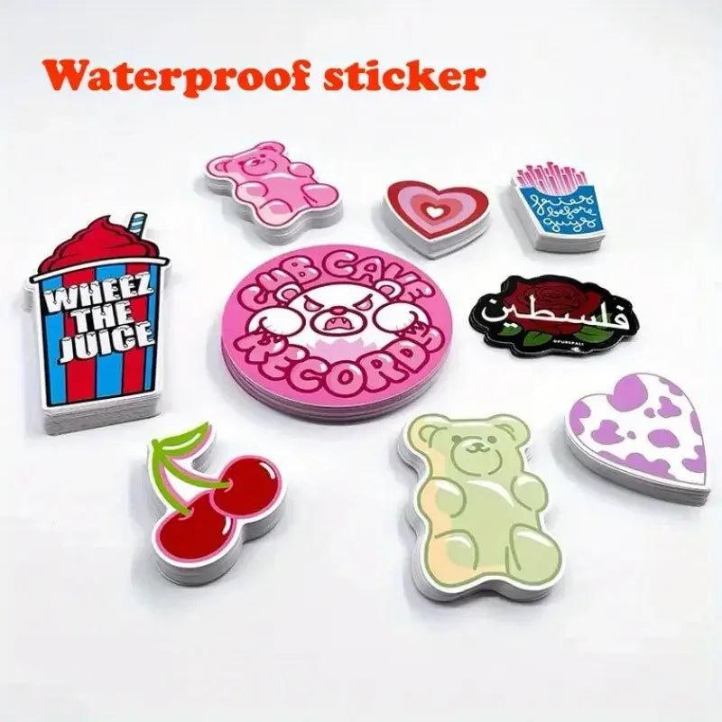 100pcs Custom Design PP Decals Stickers
