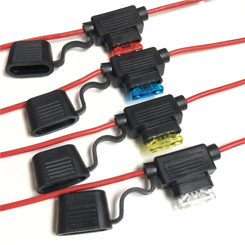 1-20pcs 14AWG Car Mini Fuse Box Blade Type In Line Fuse Holder Waterproof for 2V 30A Car Motorcycles Wire Cutoff Switch Socket