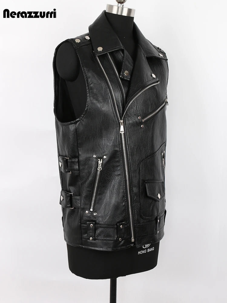 Men Faux Leather Motorcycle Jacket