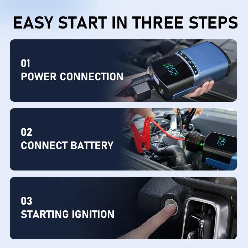 4 in1 Car Jump Starter Emergency Air Pump