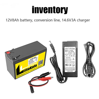 12V 8Ah Lifepo4 Deep Cycle Rechargeable Battery