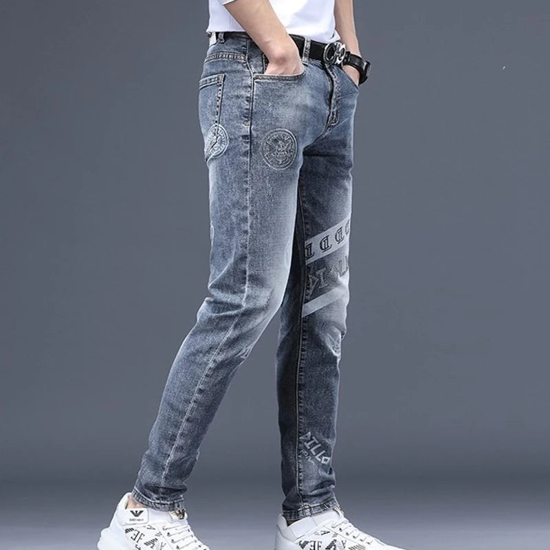 Men's Spring Jeans Fashion Washing Pants