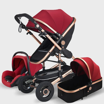 3 in 1 Landscape Baby Stroller  With Car Seat