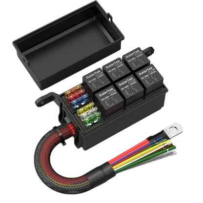 12V 6-Way Relay Fuse Box