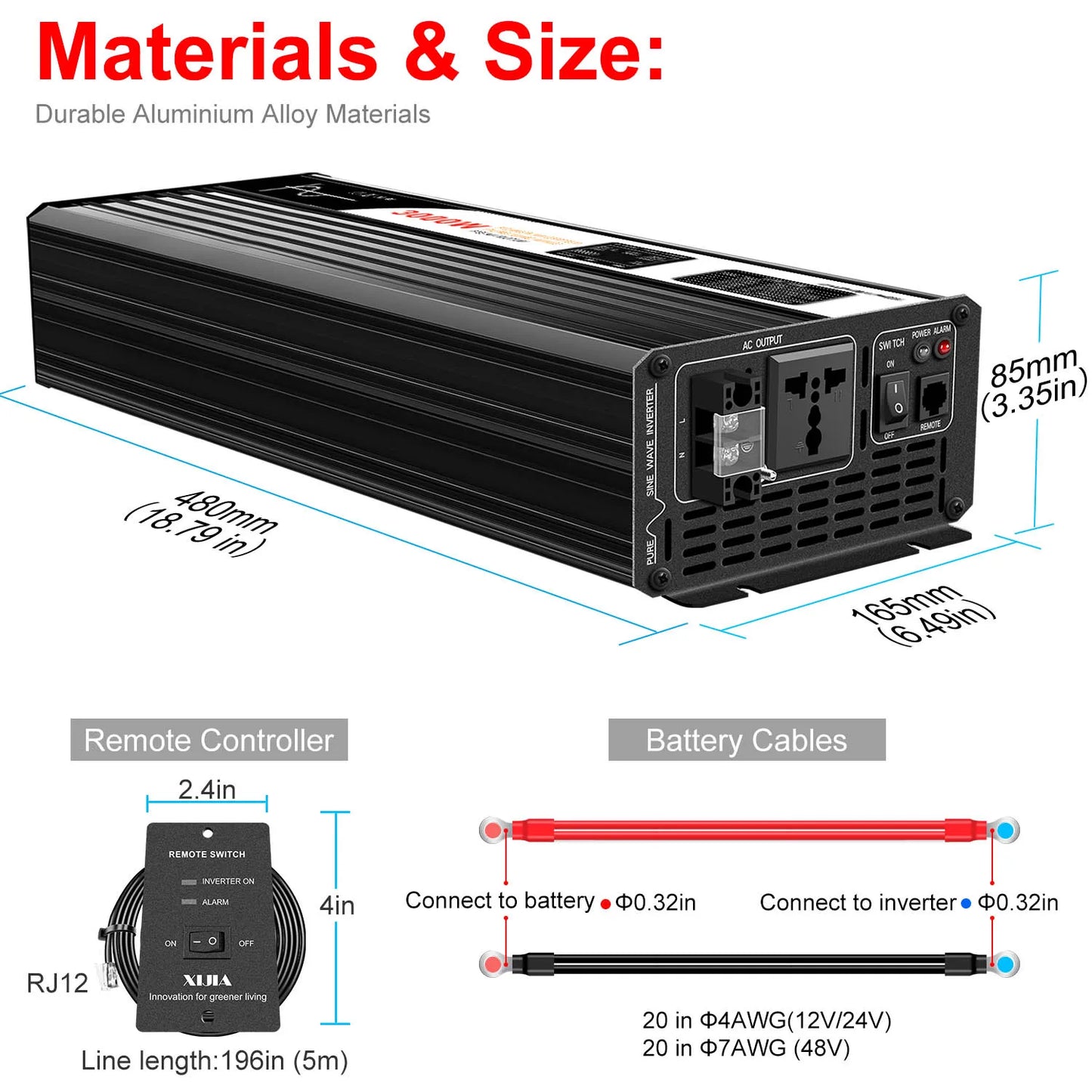 Pure Sine Wave Solar Power Inverter 12v