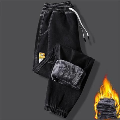 Men's Winter Fleece Warm Denim Pant