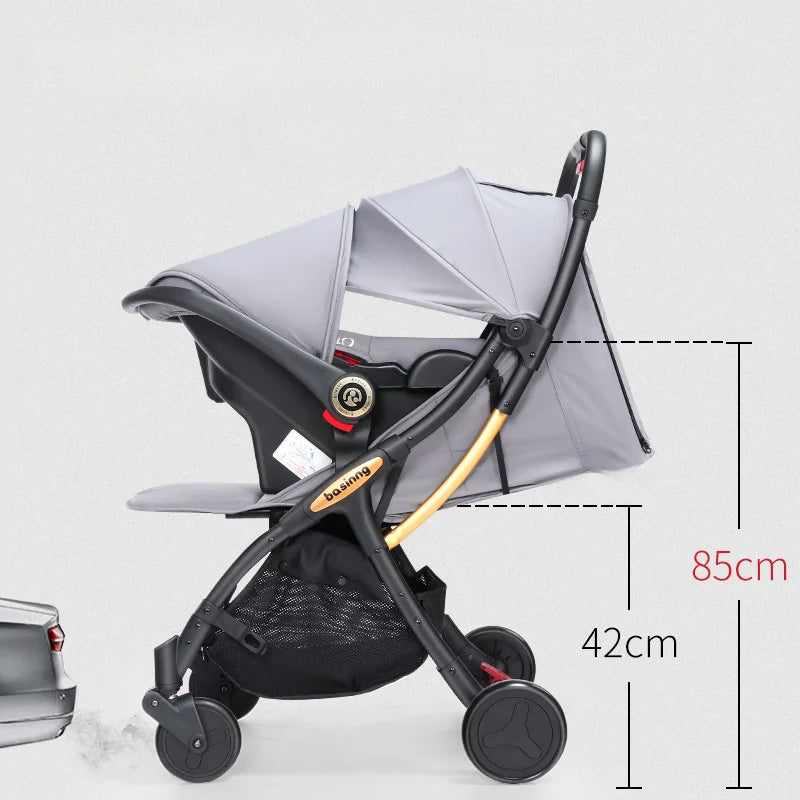 3 In 1 High View Four Wheels Stroller