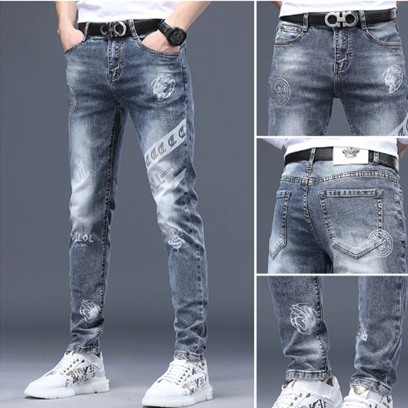 Men's Spring Jeans Fashion Washing Pants