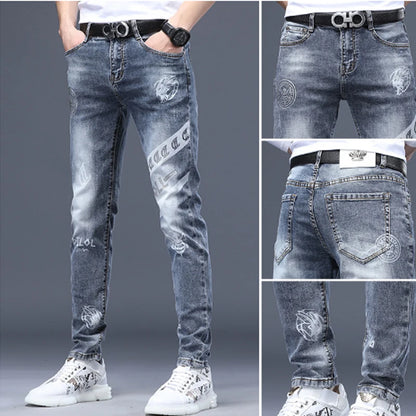 Men's Spring Jeans Fashion Washing Pants