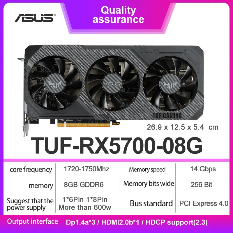 RX5700-08G game GDDR6 256 bit  graphics card