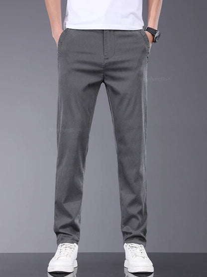 Men Soft Stretch Lyocell Fabric Summer Pant