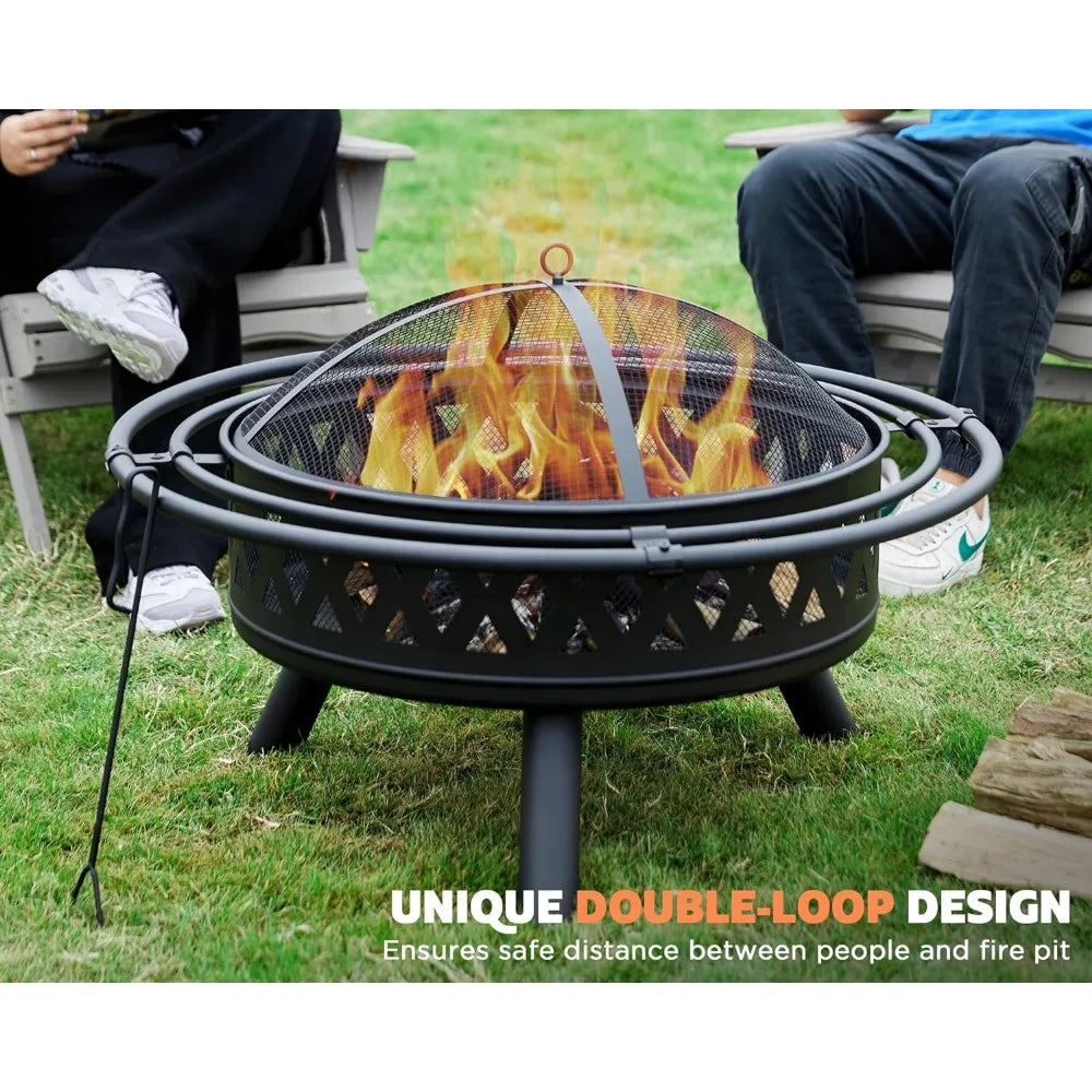 Outdoor Wood Burning Fire Pit