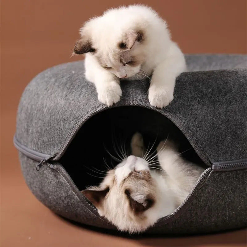 Pet Cat House Tunnel Bed