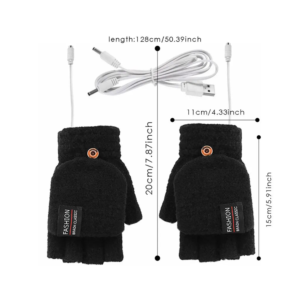 Heated USB Winter Gloves