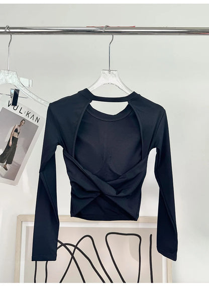 Yoga long-sleeved fixed-style sports bra