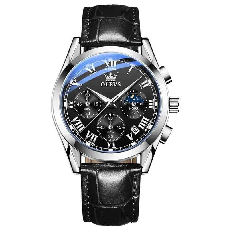 Moon Phase waterproof Mens watches