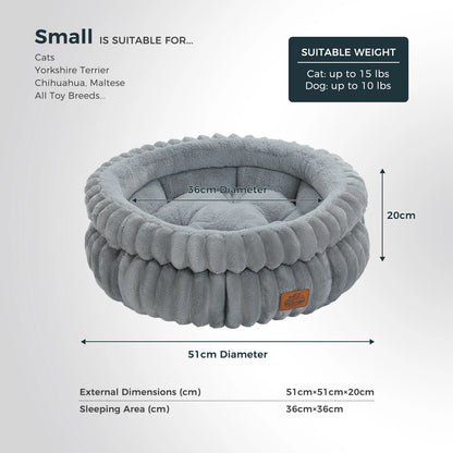 Washable Round Dog Bed