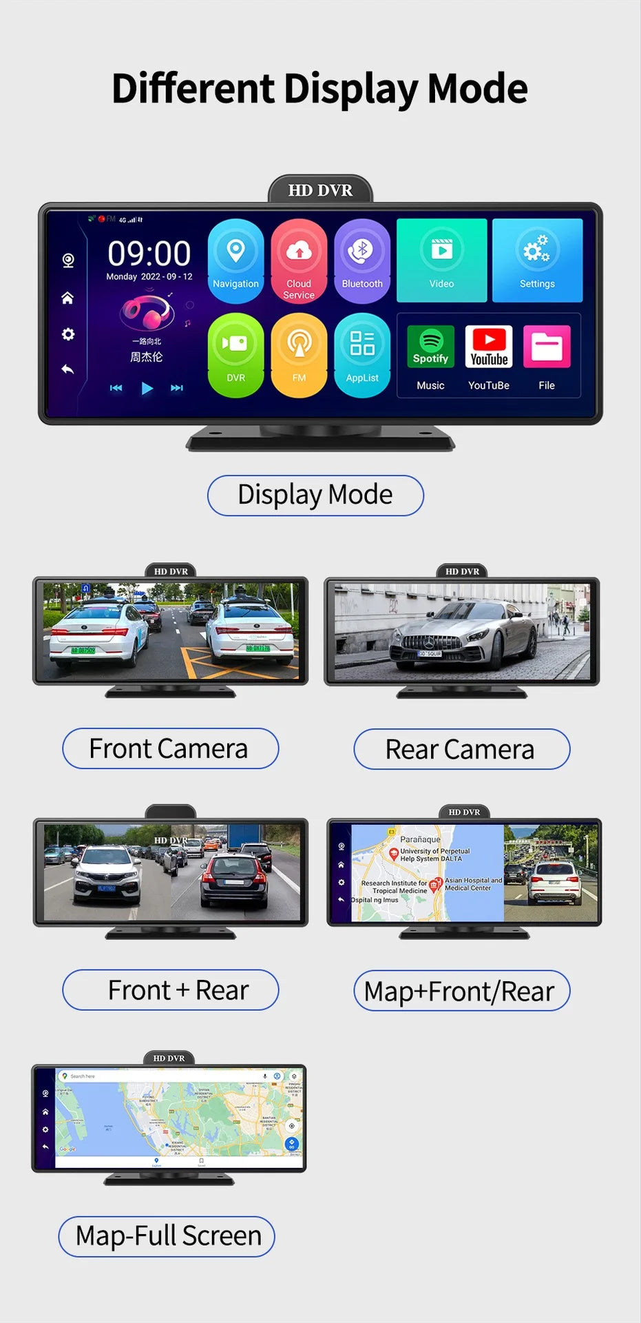 10.26 Inch 4G Dash Cam GPS Navigator